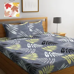 KLOTTHE Multi Floral 210 TC 2 King Bedsheet with 4 Pillow Covers-image-25