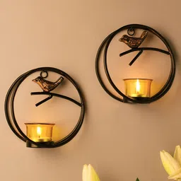 Homesake Set of 2 Black Tealight Candle Holders-image-54