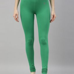 TWIN BIRDS Women Green Solid Churidar-Length Leggings-picture-45