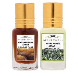 Menjewell Combo Pack of 2PCs Attar ( Kasturi Musk 5ML, alBakhoor 5ML)-picture-34