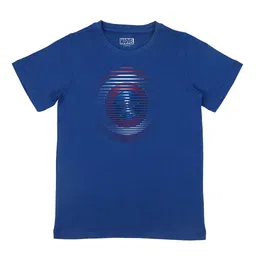 Marvel by Wear Your Mind Boys Blue Captain America Printed Pure Cotton T-shirt-image-53