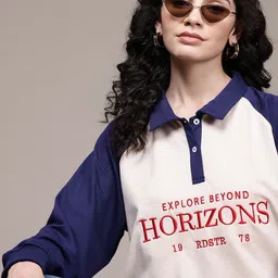 The Roadster Lifestyle Co. Sweatshirt With Applique-Detail-picture-29