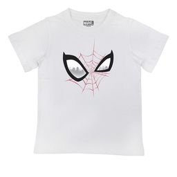 Marvel by Wear Your Mind Boys White Spiderman Printed Pure Cotton T-shirt-image-37