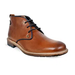 HX London Men Mid Top Leather Desert Boots-image-3