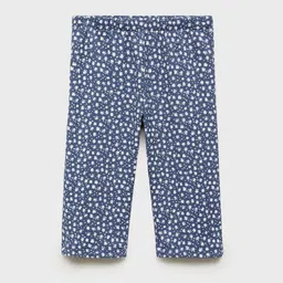 Mango Kids Girls Graphic Printed Regular Trousers-picture-11