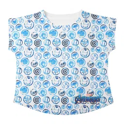 Marvel by Wear Your Mind Girls Blue Printed Top-picture-37