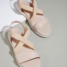 Mast & Harbour Cream-Coloured Wedge Sandals-picture-10