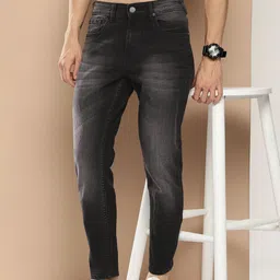 HERE&NOW Men Slim Tapered Fit Heavy Fade Stretchable Jeans-picture-30