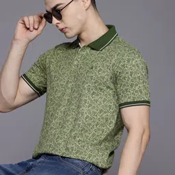 Raymond Floral Print Polo Collar Pure Cotton T-shirt-picture-29