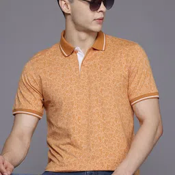 Raymond Floral Print Polo Collar Pure Cotton T-shirt-picture-41