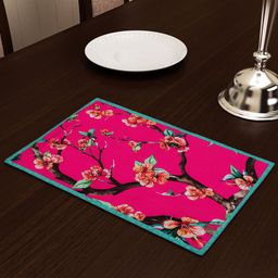 SEJ by Nisha Gupta Green Printed Table Placemat-picture-38