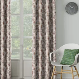 DDecor Brown Printed Single Curtain Curtain-image-3