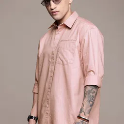 The Roadster Life Co. Pure Cotton Relaxed Fit Embroidered Shirt-image-90