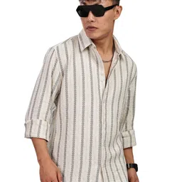 Eszett Men Multi Stripes Printed Casual Shirt-image-11