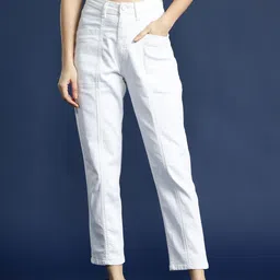 Mast & Harbour Women Boyfriend Fit High-Rise Stretchable Jeans-picture-38