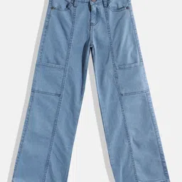 HERE&NOW Girls Flared Stretchable Jeans-picture-15