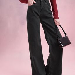 DressBerry Women Mid-Rise Wide Leg Stretchable Jeans-picture-19