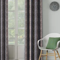 DDecor Grey Abstract Single Long Door Curtain-picture-16