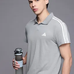 ADIDAS 3-Striped Logo Detail Polo T-shirt-picture-25
