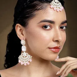 Peora Gold-Plated Kundan Ethnic Jewellery Set-picture-26