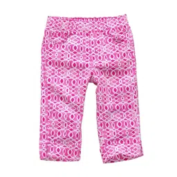KiddoPanti Girls Pink Printed Slim Fit Jeggings-picture-32