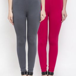 TAG 7 Women Pack of 2 Solid Ankle-Length Leggings-picture-42