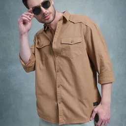 The Roadster Life Co. Relaxed Fit Cotton-Linen Casual Shirt-image-47