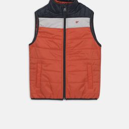 t-base Boys Orange Colourblocked Lightweight Jacket-picture-45