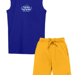 KiddoPanti Boys Pure Cotton T-shirt With Shorts-picture-26
