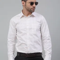 LOUIS STITCH Windowpane Checked Cotton Formal Shirt-picture-25