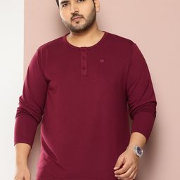 Sztori Plus Size Henley Neck T-shirt-picture-7