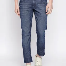 Basics Men Navy Blue Skinny Fit Low-Rise Clean Look Stretchable Jeans-picture-29