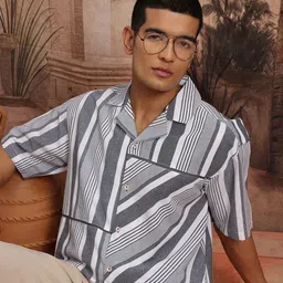 Sangria Pure Cotton Striped Shirt-picture-10