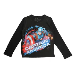 Marvel by Wear Your Mind Boys Black Printed Round Neck T-shirt-picture-57