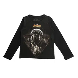 Marvel by Wear Your Mind Boys Black Printed Round Neck T-shirt-picture-35