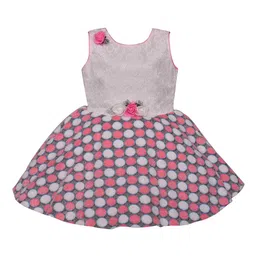 Wish Karo Girls Printed Pink Fit and Flare Dress-image-25