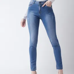 Miss Chase Women Blue Skinny Fit High-Rise Clean Look Stretchable Jeans-picture-20