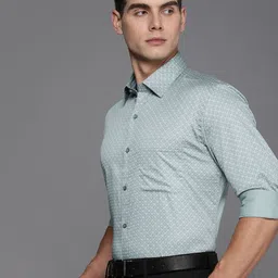 Raymond Pure Cotton Slim Fit Floral Opaque Printed Formal Shirt-image-7