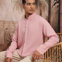 Sangria Pure Cotton Textured Shirt-picture-15