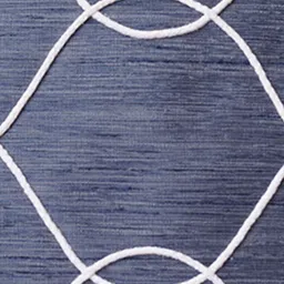 ZEBA Blue & White  Embroidered Geometric Square Polyester  Cushion Covers image 3