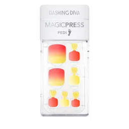 Dashing Diva Magicpress Peach Mojito Press On Gel Artificial Nails-image-3