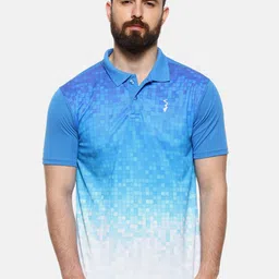 Campus Sutra Men Blue Colourblocked Polo Collar T-shirt-picture-46