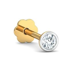 KUBERBOX 18K Yellow Gold Bezel 5 Cent Nose Stud-picture-9