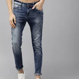 Roadster Men Blue Skinny Fit Mid-Rise Mildly Distressed Stretchable LYCRA Fiber Jeans-picture-35