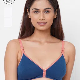 Inner Sense White & Blue Solid Set of 3 Maternity Sustainable Bra IMB006F_6F_6A--picture-33