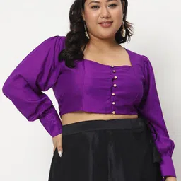 studio rasa Plus Size Chroma Button Down Blouse-picture-41