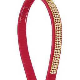 AKSHARA Girls Red & Gold-Toned Embellished Hairband-picture-14