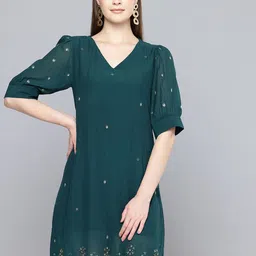 SCOUP Embellished Shift Mini Dress-picture-21