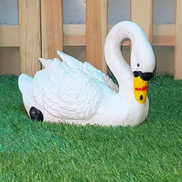 Wonderland White & Yellow Swan Front Garden Figurine-picture-35