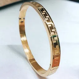 MYKI Women Gold-Toned Gold-Plated Kada Bracelet-picture-21